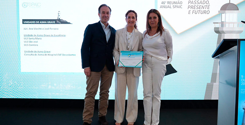 SPAIC reconhece excelência da Consulta Multidisciplinar de Asma da CUF Descobertas